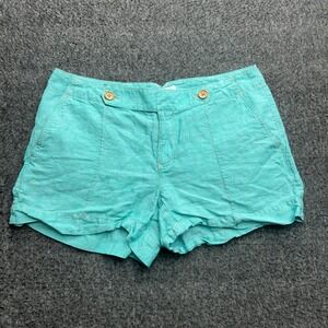 Ann Taylor Loft Linen Blend Shorts Womens Size 2 Chambray